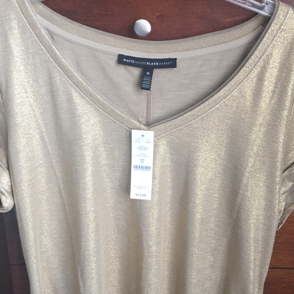 White House Black Market Gold T-Shirt